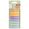 Index adhésifs pastel 44×10 mm - 160 pièces - 8 couleurs - repositionnables - idéal pour cours - chapitres et révisions