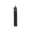 INFOSEC S5 Black Line II - Multiprise parafoudre 5 prises - parasurtenseur 2500 W