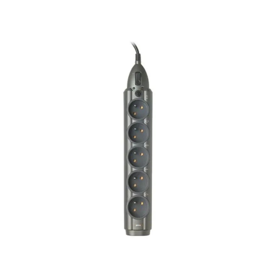 INFOSEC S5 BLACK Line II - Multiprise parafoudre 5 prises - parasurtenseur 2500 W