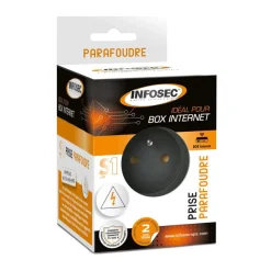 INFOSEC S1 LAN - Prise parafoudre - parasurtenseur