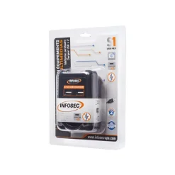 INFOSEC S1 USB NEO - Parasurtenseur - 3680 Watt - noir