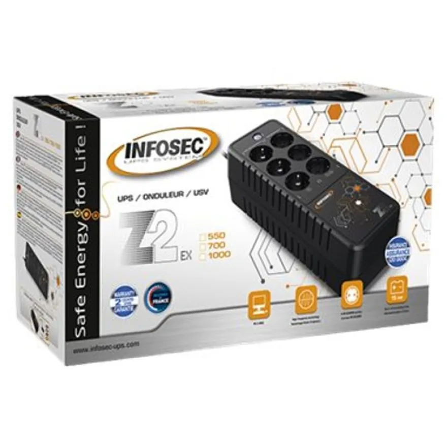INFOSEC Z2 EX 550 - onduleur 6 prises - 550 VA