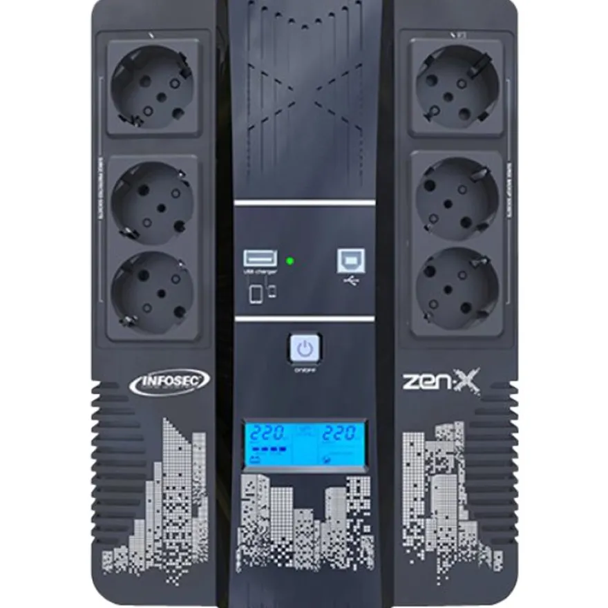 INFOSEC Zen-X 600 - Onduleur 6 prises - 600 VA