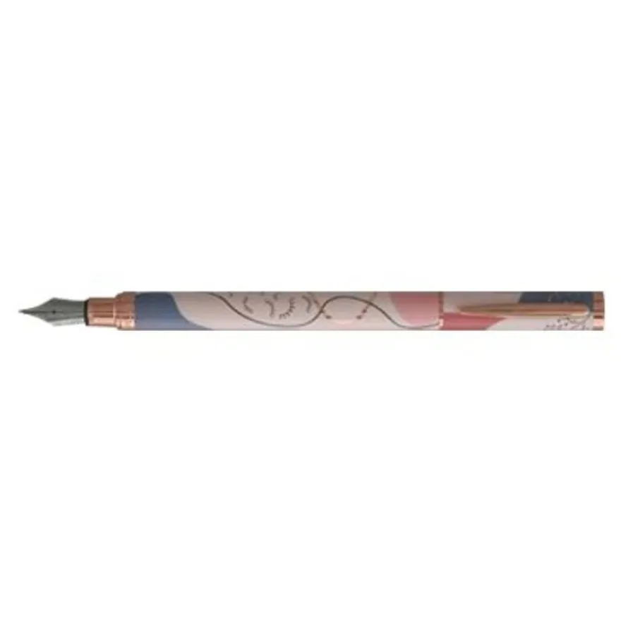 Ink Abstract Faces - Stylo plume - bleu