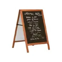 INOVSHOP - Chevalet de sol bois fond ardoise - 53 x 80 cm - double face