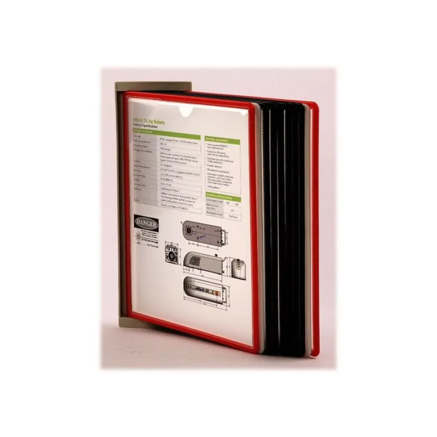 INOVSHOP - Lutrin de comptoir mural plastique - fourni avec 10 pochettes A4 multi-coloris