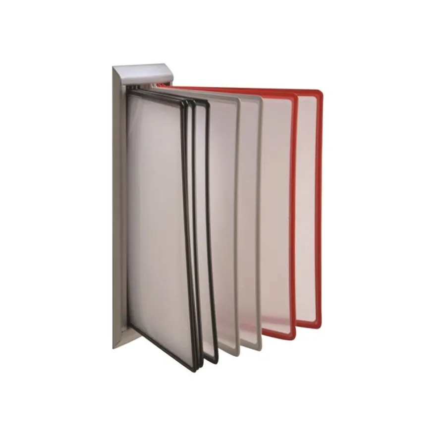 INOVSHOP - Lutrin de comptoir mural plastique - fourni avec 10 pochettes A4 multi-coloris