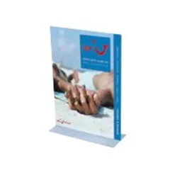 INOVSHOP - Porte-visuel de comptoir en "T" - A4 recto/verso