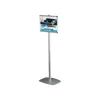 INOVSHOP - Porte-visuel modulaire sur pied fixe - pour format A4 - gris