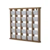 INOVSHOP - Présentoir de cartes de visite mural - 5 x 5 compartiments - finition bois naturel