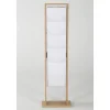 INOVSHOP - Présentoir de journaux de sol - 1 x 5 compartiments A4 - bois naturel