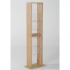 INOVSHOP - Présentoir de journaux de sol - 1 x 5 compartiments A4 - bois foncé