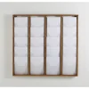 INOVSHOP - Présentoir de journaux mural - 4 x 5 compartiments A4 - bois foncé