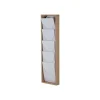 INOVSHOP - Présentoir de journaux mural - 1 x 5 compartiments A4 - bois foncé