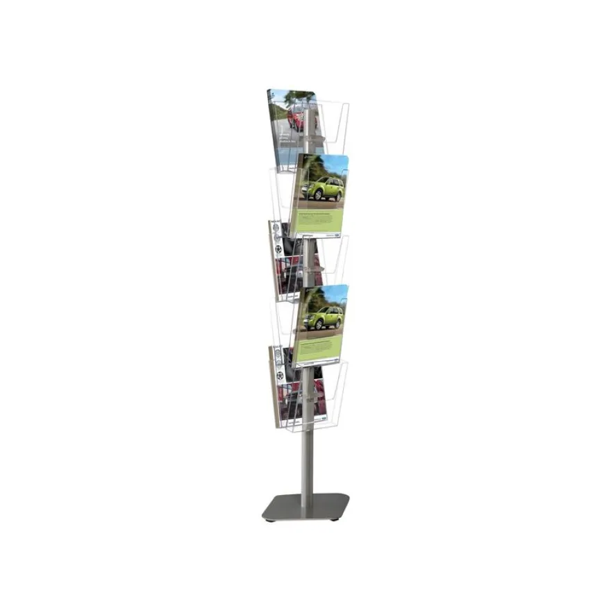INOVSHOP - Présentoir de sol 5 niveaux pour brochures A4 - 5 bacs sur 1 face