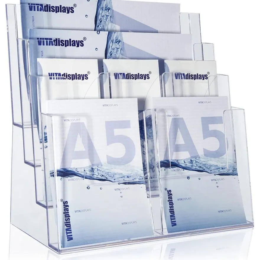 INOVSHOP - Présentoir multi-formats pour brochures A4, A5, 1/3 A4, A6