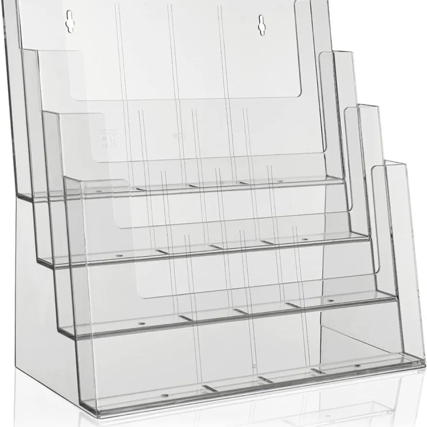 INOVSHOP - Présentoir multi-formats pour brochures A4, A5, 1/3 A4, A6