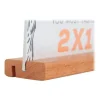 INOVSHOP - Socle double face pour affiche A4 - bois naturel