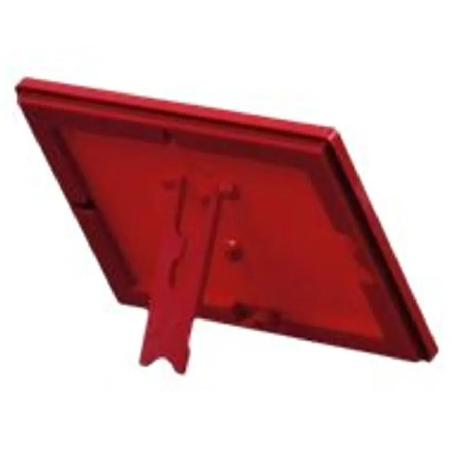 INOVSHOP Ecoframe - Cadre porte-affiche clippant à poser ou à fixer au mur - A4 - rouge