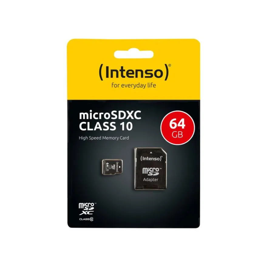 Intenso - carte mémoire 64 Go - Class 10 - micro SDXC