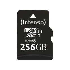 Intenso Premium - Carte mémoire flash (adaptateur microSDXC vers SD inclus) - 256 Go - UHS-I / Class10