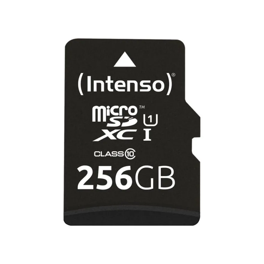 Intenso Premium - Carte mémoire flash (adaptateur microSDXC vers SD inclus) - 256 Go - UHS-I / Class10