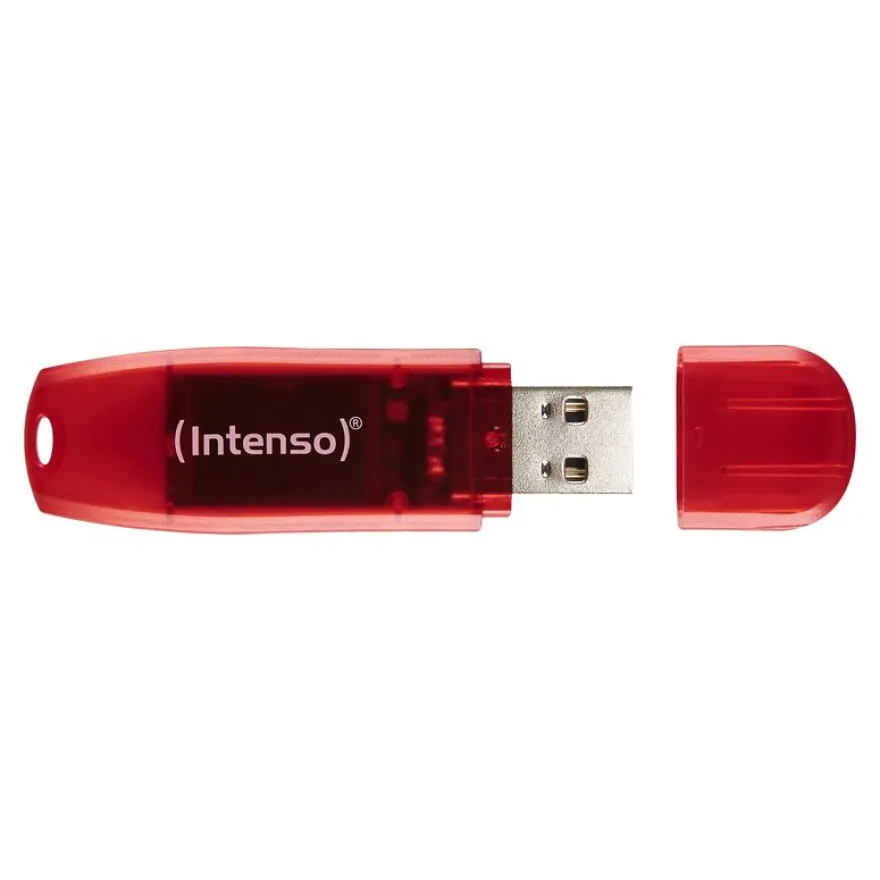 Intenso Rainbow Line - clé USB - 128 Go - rouge