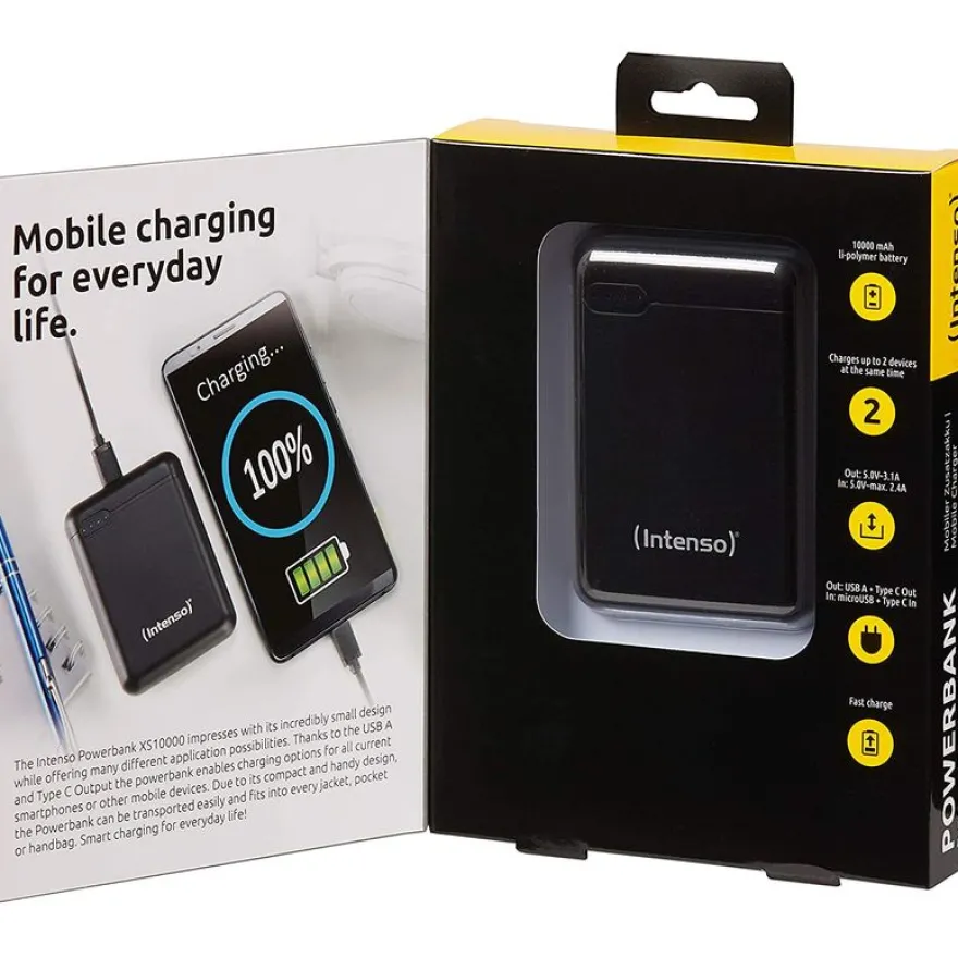 Intenso XS10000 - powerbank / batterie de secours rechargeable pour smartphone - 10000 mAh