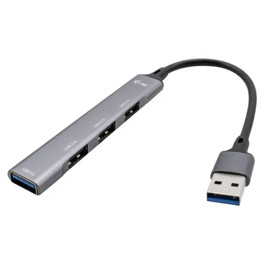 i-Tec - Hub - 1 x SuperSpeed USB 3.0 + 3 x USB 2.0 - de bureau