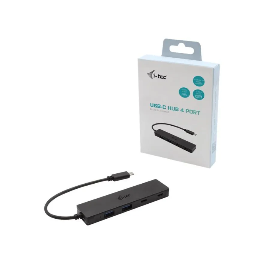 i-Tec - Hub - 2 x SuperSpeed USB 3.0 + 2 x USB-C 3.1 Gen 1 - de bureau