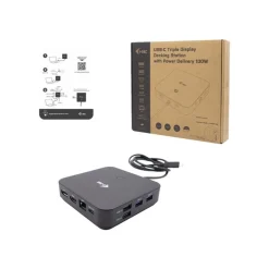 i-Tec - Station d'accueil - USB-C / Thunderbolt 3/USB4 - HDMI, 2 x DP - GigE