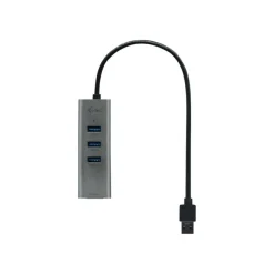 i-Tec USB 3.0 Metal - Hub - 3 x SuperSpeed USB 3.0 + 1 x 10/100/1000 - de bureau