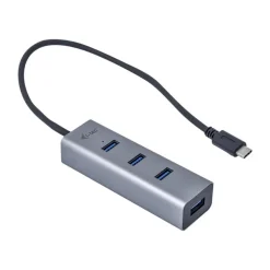 i-Tec USB-C 3.1 Metal HUB - Hub - 4 x SuperSpeed USB 3.0 - de bureau