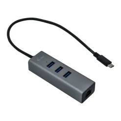 i-Tec USB-C Metal - Hub - 3 x SuperSpeed USB 3.0 + 1 x 10/100/1000