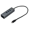 i-Tec USB-C Metal - Hub - 3 x SuperSpeed USB 3.0 + 1 x 10/100/1000