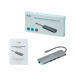 i-Tec USB-C Metal Nano - Station d'accueil - USB-C 3.1 - HDMI - GigE