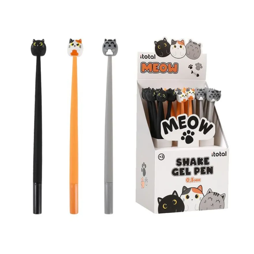 I‑TOTAL – Stylo Gel Cat XL1164B flexible - couleurs assorties