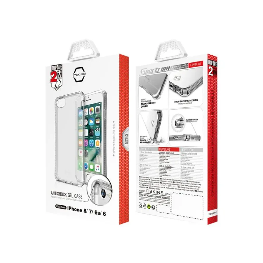 ITSKINS Spectrum - Coque de protection pour iPhone SE (2020)/8/7/6S/6 - transparent