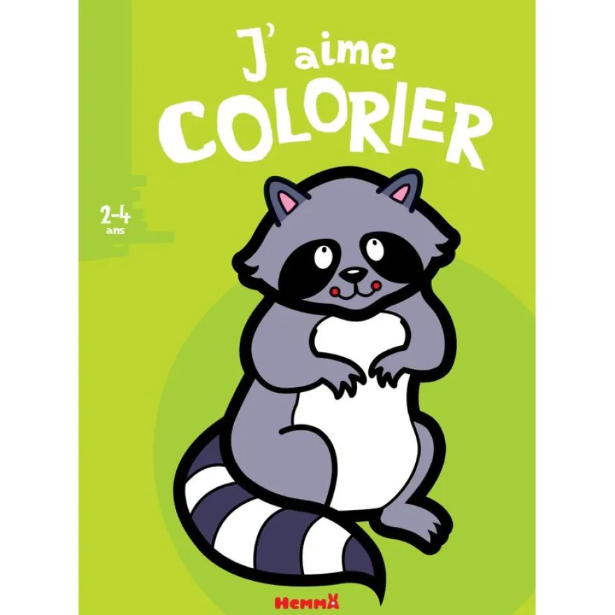 J'aime colorier (2-4 ans) - Raton laveur