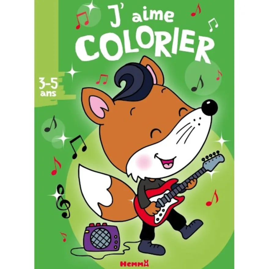 J'aime colorier (3-5 ans) - Renard rocker