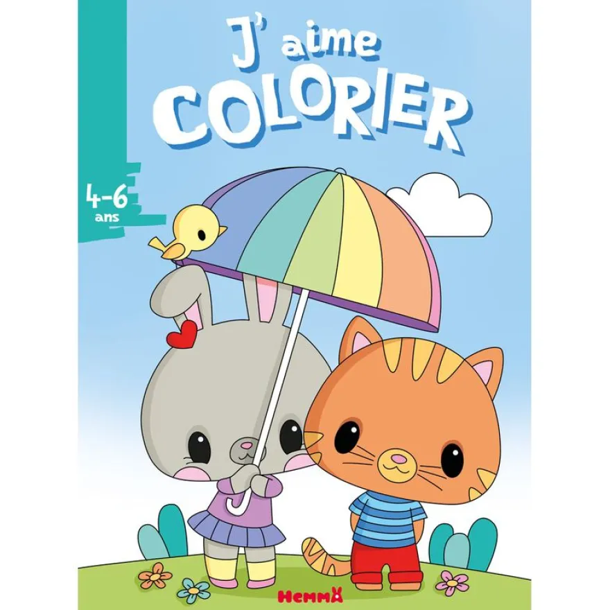 J'aime colorier (Lapine et chat) - 4-6 ans