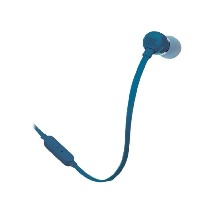 JBL T110 - Ecouteurs filaire avec micro - intra-auriculaire - bleu