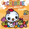 Je colorie sans déborder (2-4 ans) - Pâques - Bloc de coloriages aux contours épais pailletés et en relief - Dès 2 ans