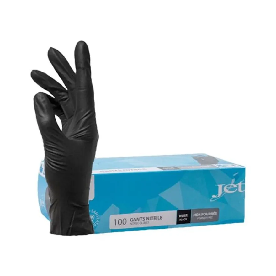 Jet - 100 gants nitrile - T7 (S) - noir