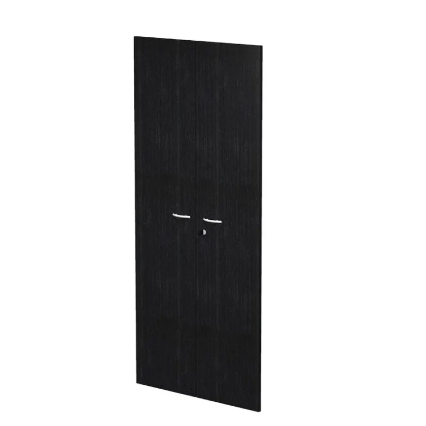 Jeu de 2 portes pour bibliothèque haute - anthracite