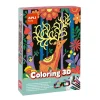 Jeu de coloriage 3D avec 4 planches animaux - 6 feutres double pointe et lunettes 3D incluses