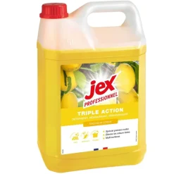 Jex Professionnel triple action - Détergent, dégraissant et désodorisant - fraîcheur citron - 5L