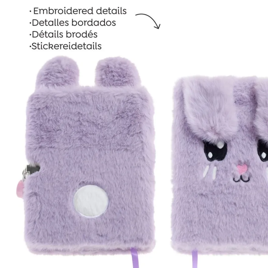 Journal intime peluche Lapin Back2Fun