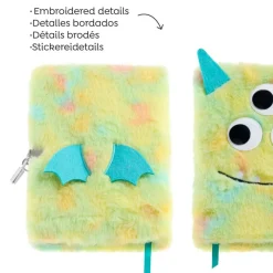 Journal intime peluche Monstre Back2Fun
