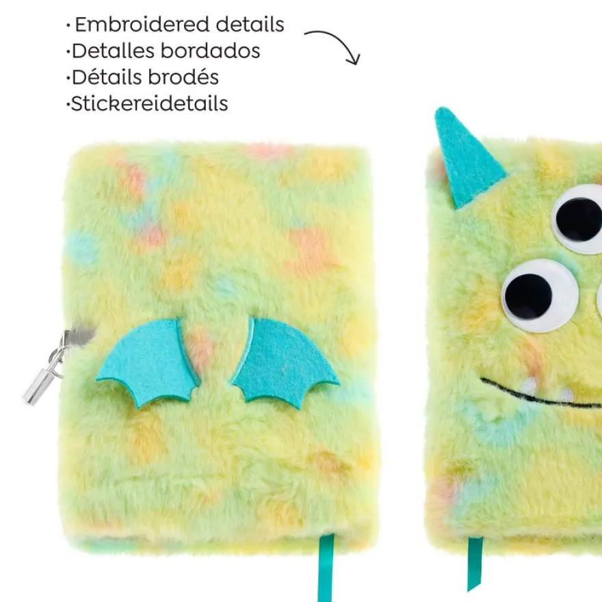 Journal intime peluche Monstre Back2Fun